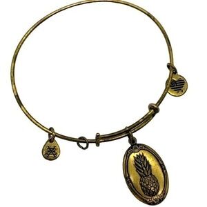 Alex And Ani pineapple charm rose gold bracelet